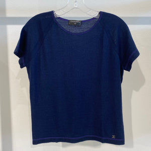 Chanel Navy Knit Top