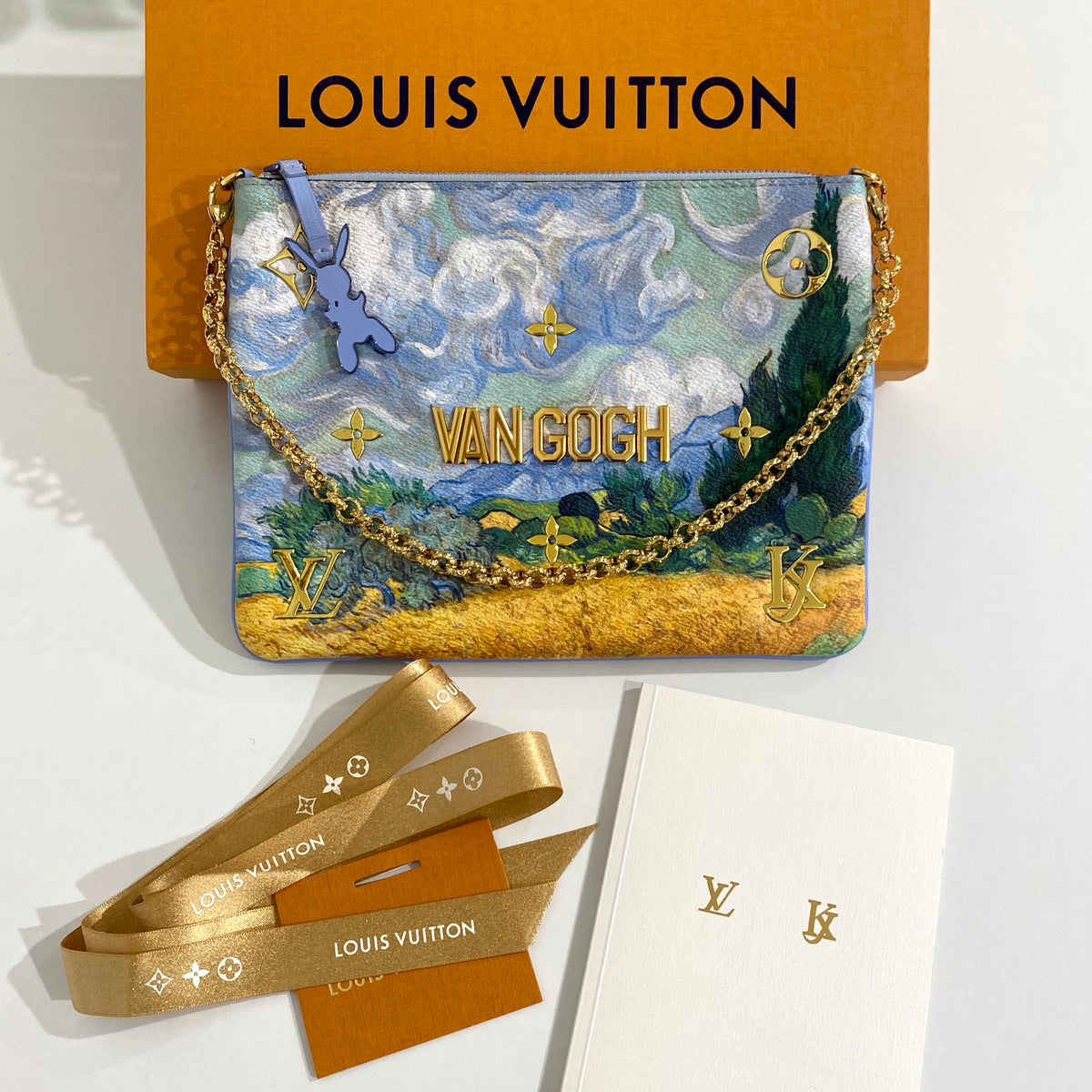 Louis Vuitton Pochette Clutch Limited Edition Jeff Koons Van Gogh Print  Canvas at 1stDibs