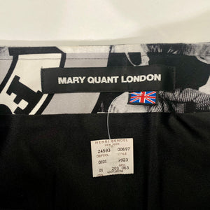 Mary Quant Vintage Black & White Photo Print Mini Skirt