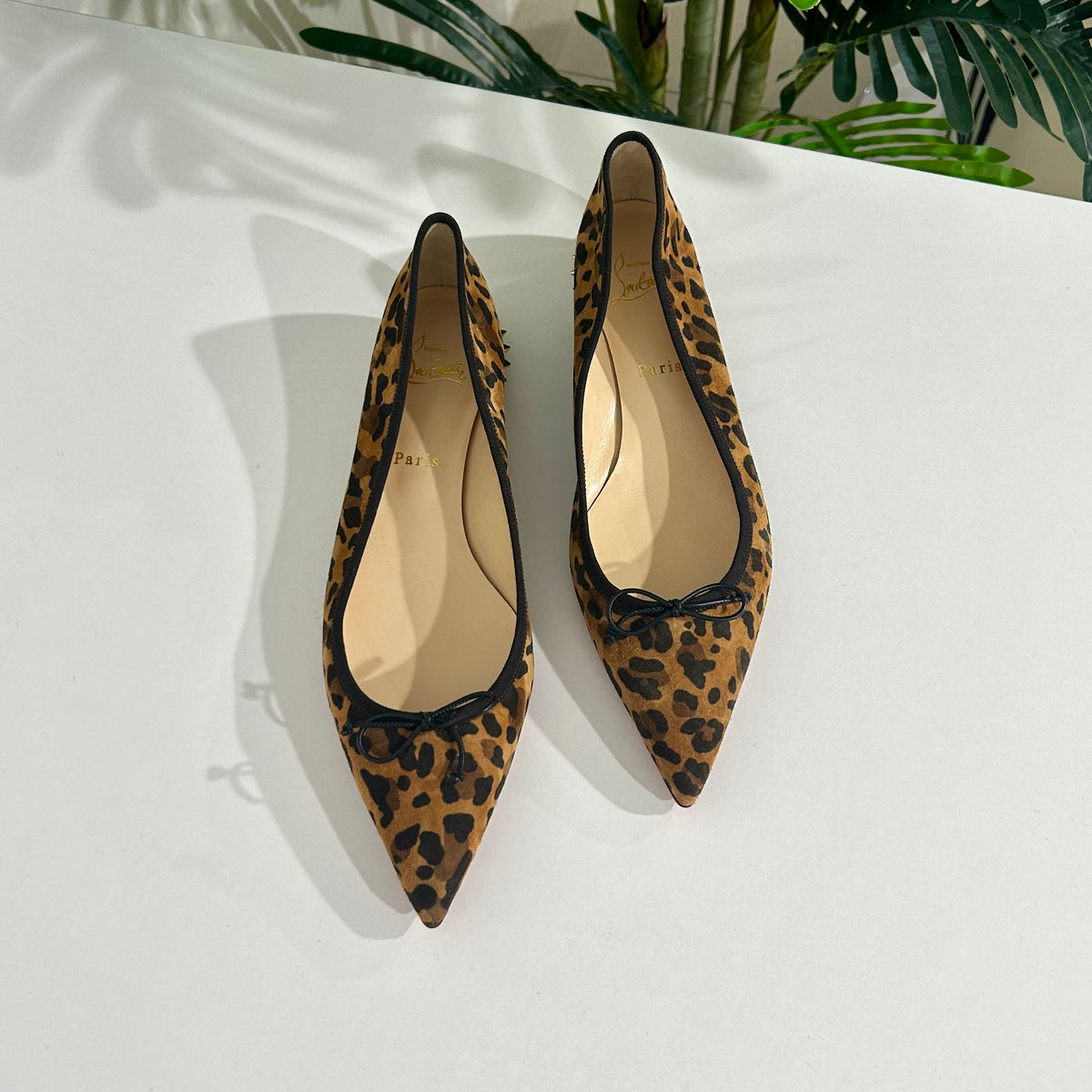 Louboutin online leopard flats