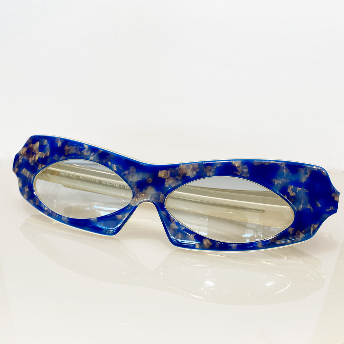 Rare Vtg Anne Marie Beretta Sunglasses Anne Marie Beretta 404 105 Black Clear Square Certified  main image 4
