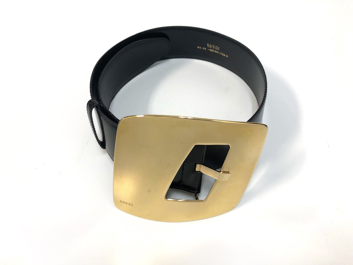 Gucci Extra Wide Gold Buckle Belt – Dina C's Fab and Funky