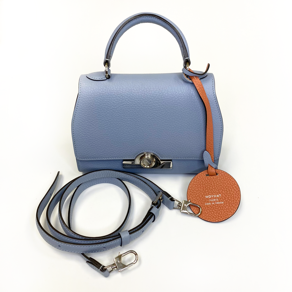 Moynat Blue Taurillon Leather Rejane PM Bag – Boutique LUC.S