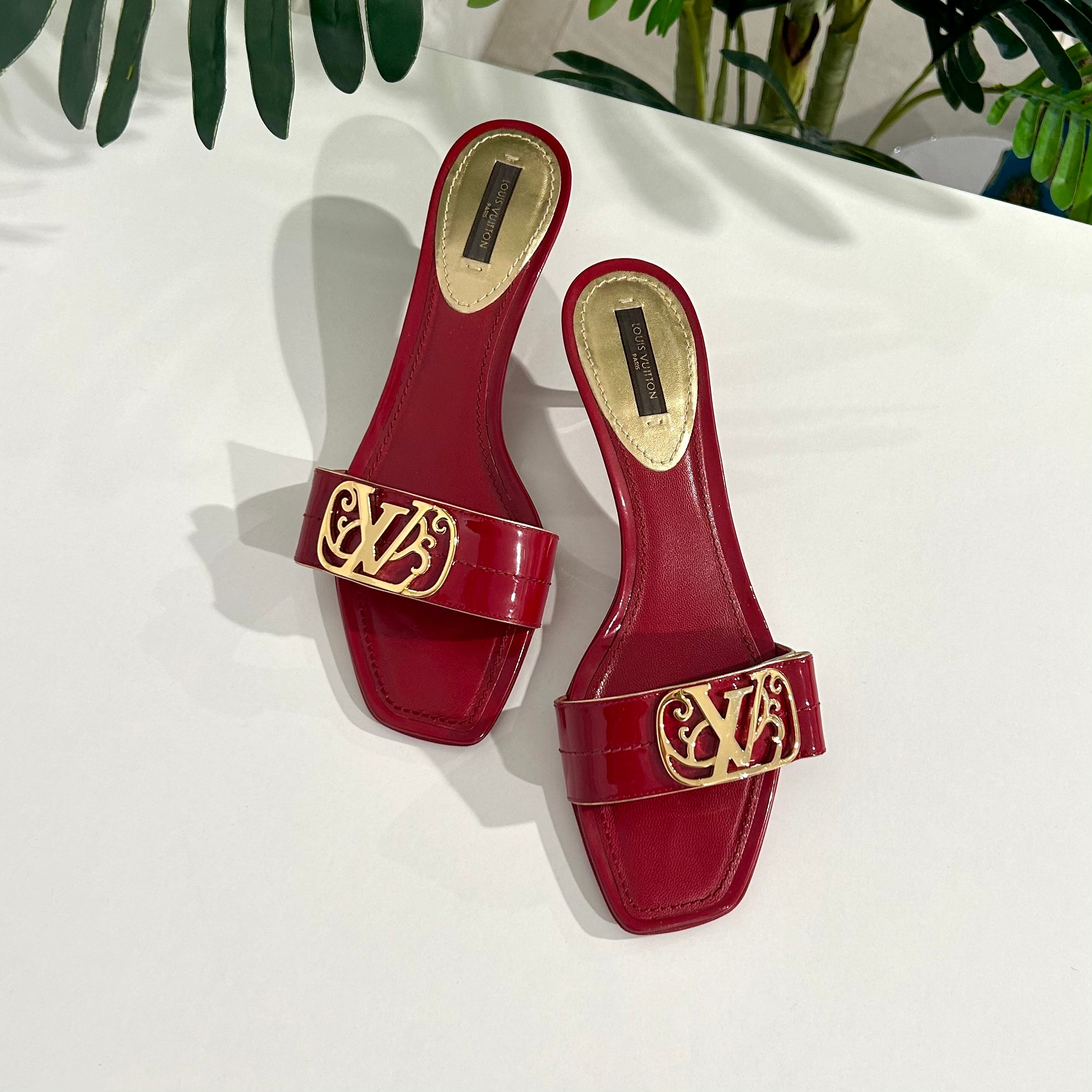 Louis Vuitton Cherry Red Sandals