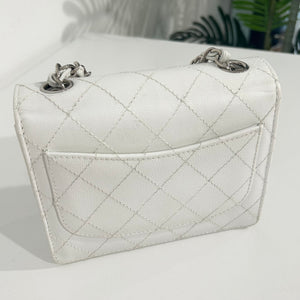 Chanel Vintage White Mini Square Flap Bag