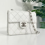 Chanel Vintage White Mini Square Flap Bag