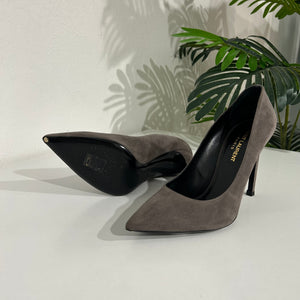 Sale! Saint Laurent Grey Suede Heels