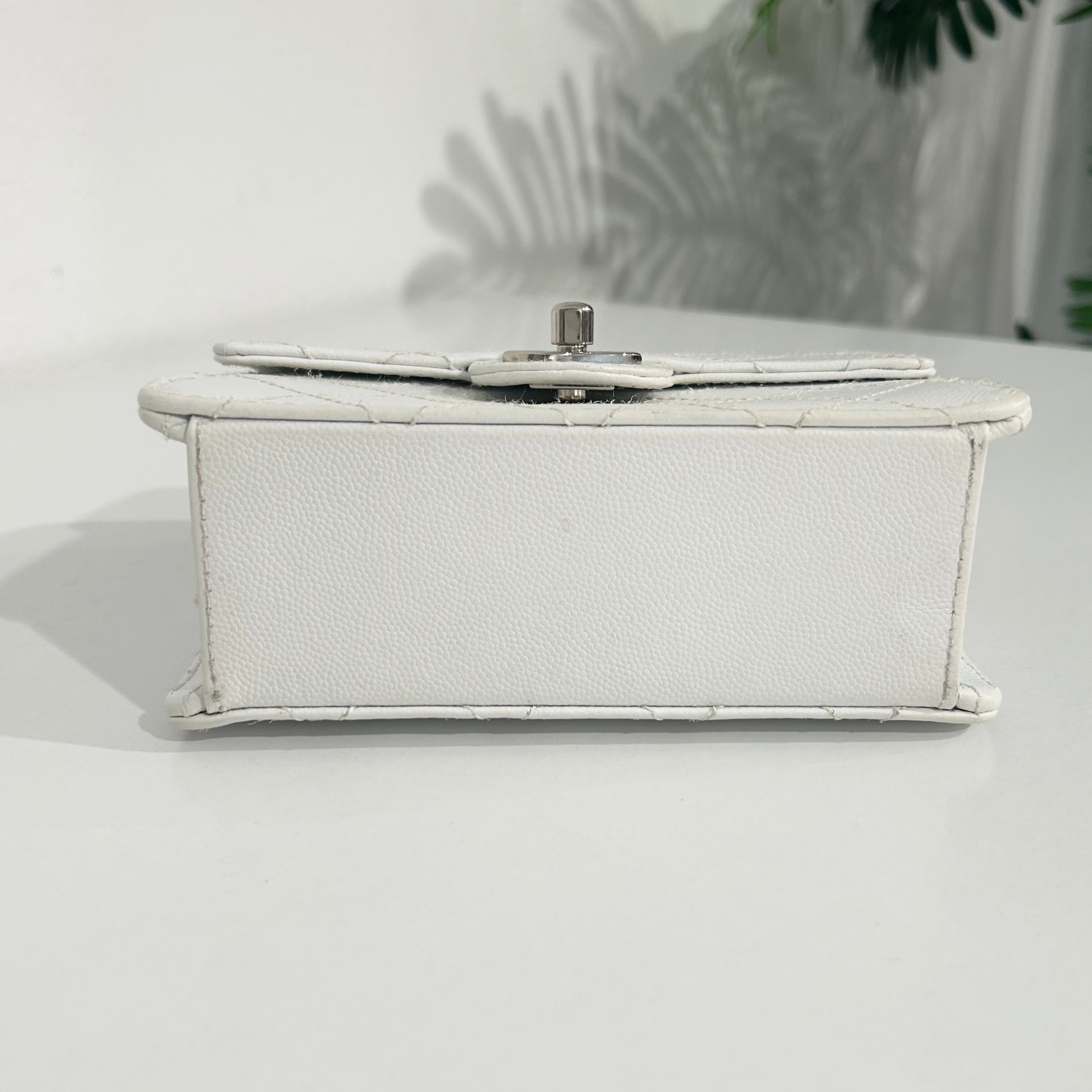 Chanel Vintage White Mini Square Flap Bag