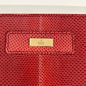 Gucci Tom Ford Red Karung Lucite Handle Bag