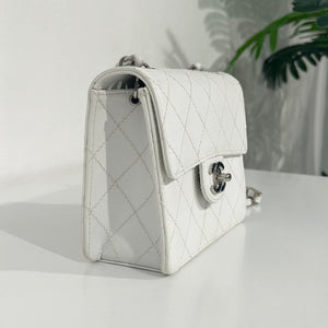 Chanel Vintage White Mini Square Flap Bag