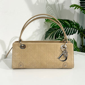 Christian Dior Tan Suede E/W Lady Dior Bag