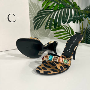 Casadei Crystal & Leopard Heels