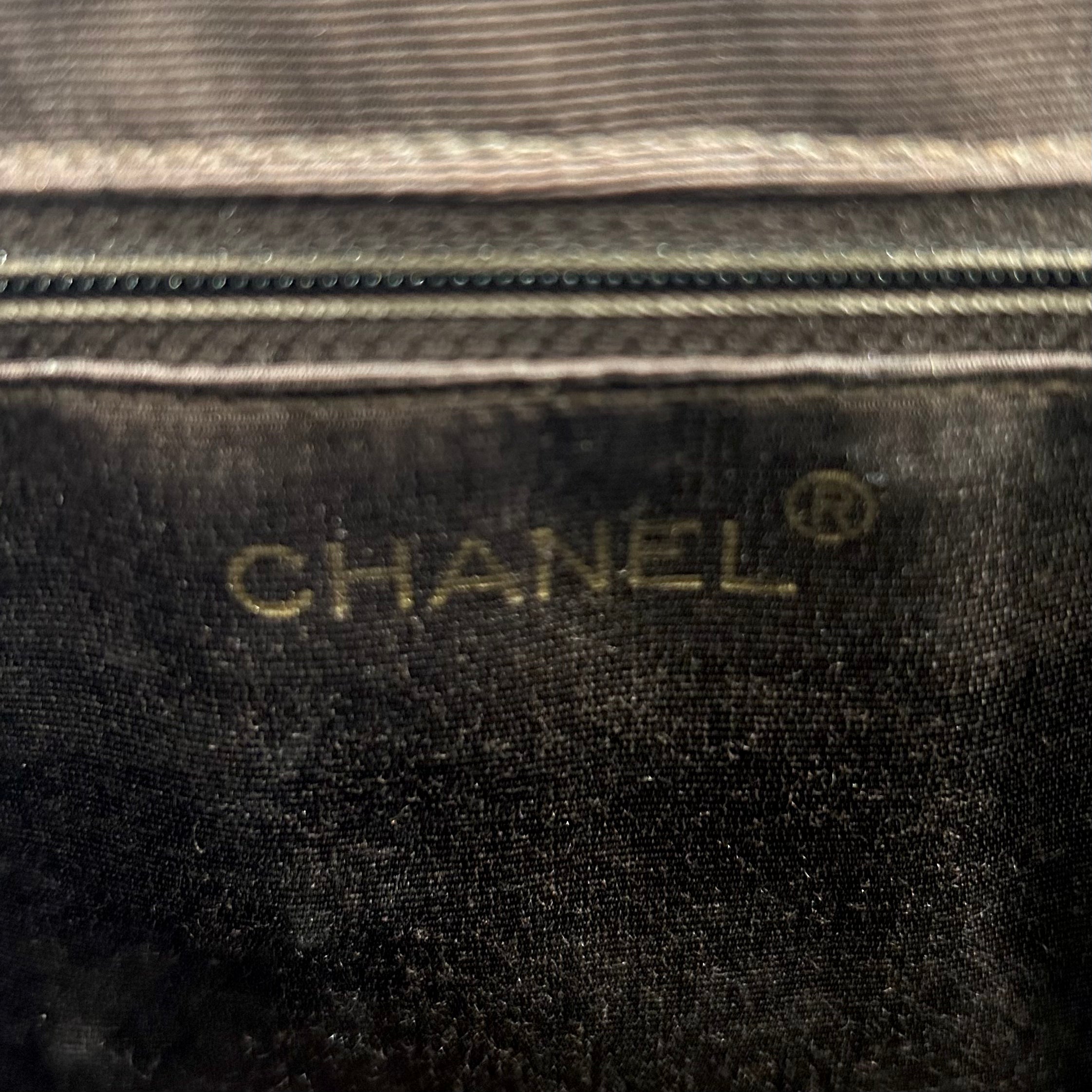 Chanel Vintage Brown Wicker Basket Bag