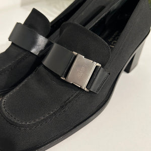 Sale! Gucci Black Canvas Loafers with Buckle