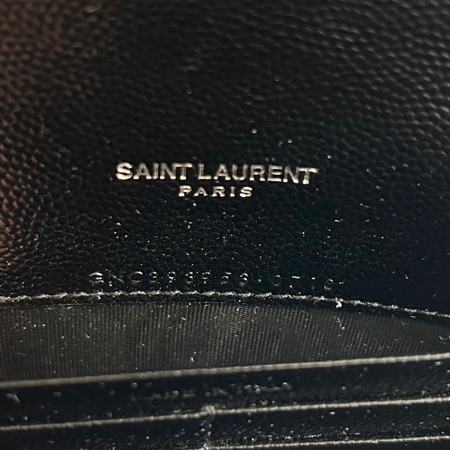 Saint Laurent Black & White Wallet on Chain