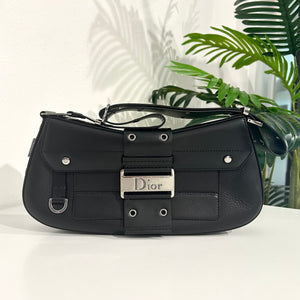 Christian Dior Black Leather Street Chic Columbus Bag