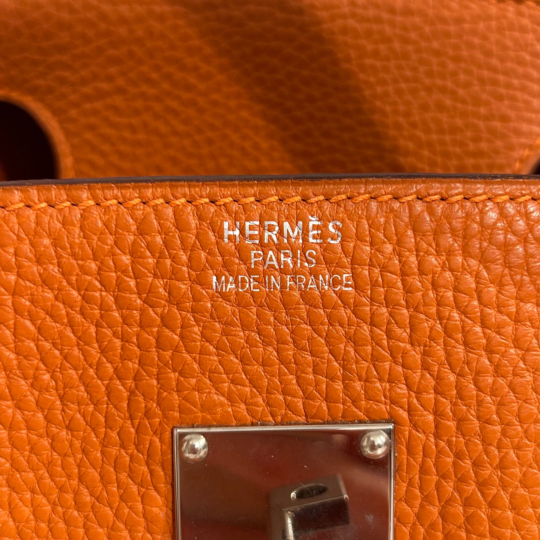 Hermes Orange JPG Shoulder Birkin