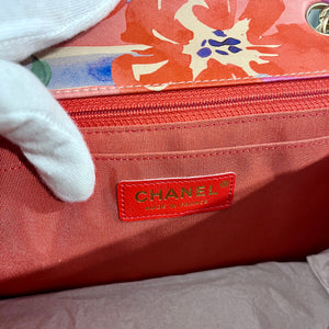 Chanel Pastel Watercolor Floral Jumbo Classic Single Flap Bag