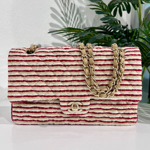 Chanel Coco Sailor Stripe Double Flap Shoulder Bag