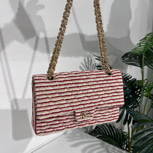 Chanel Coco Sailor Stripe Double Flap Shoulder Bag
