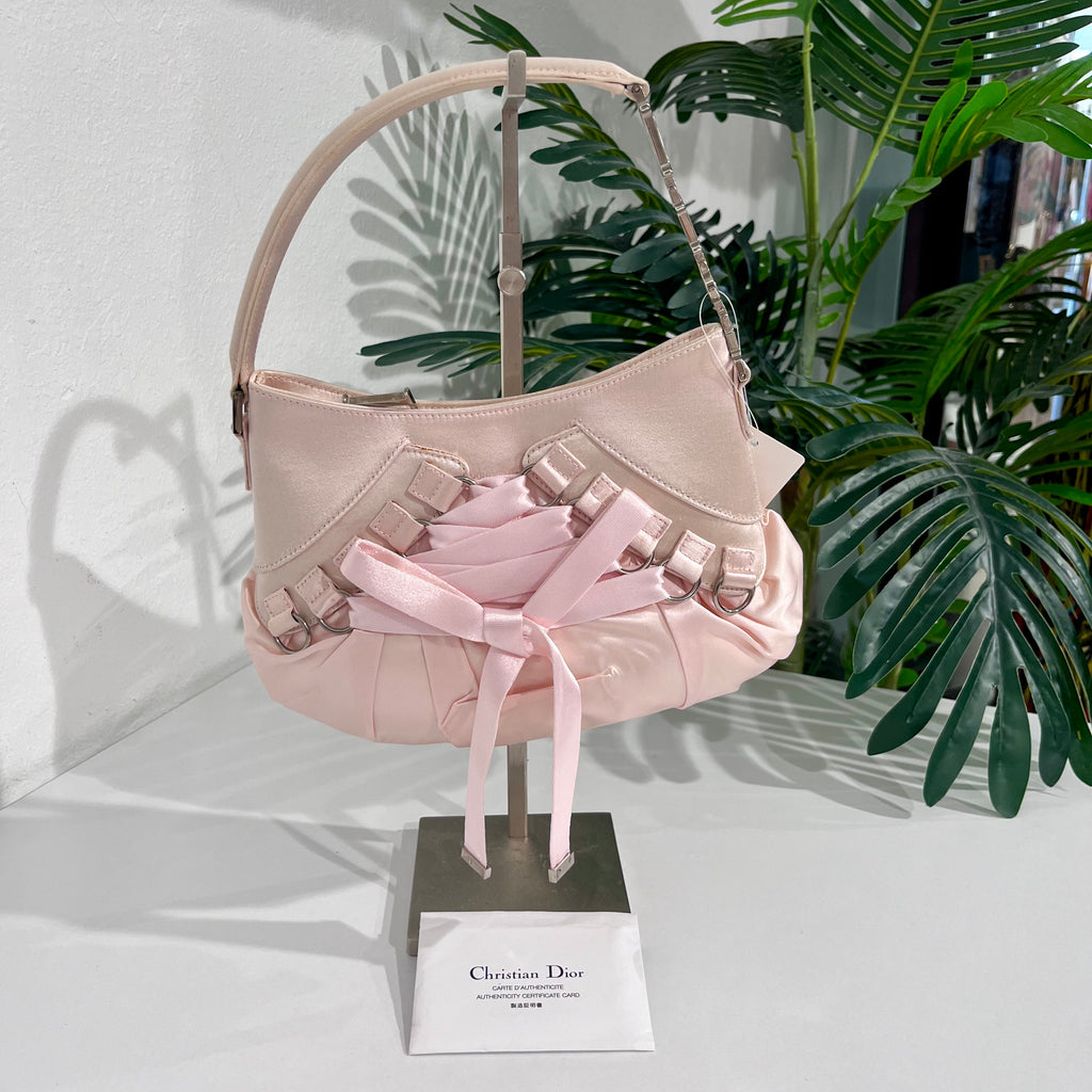 Christian Dior Pink Satin Ballet Corset Mini Bag