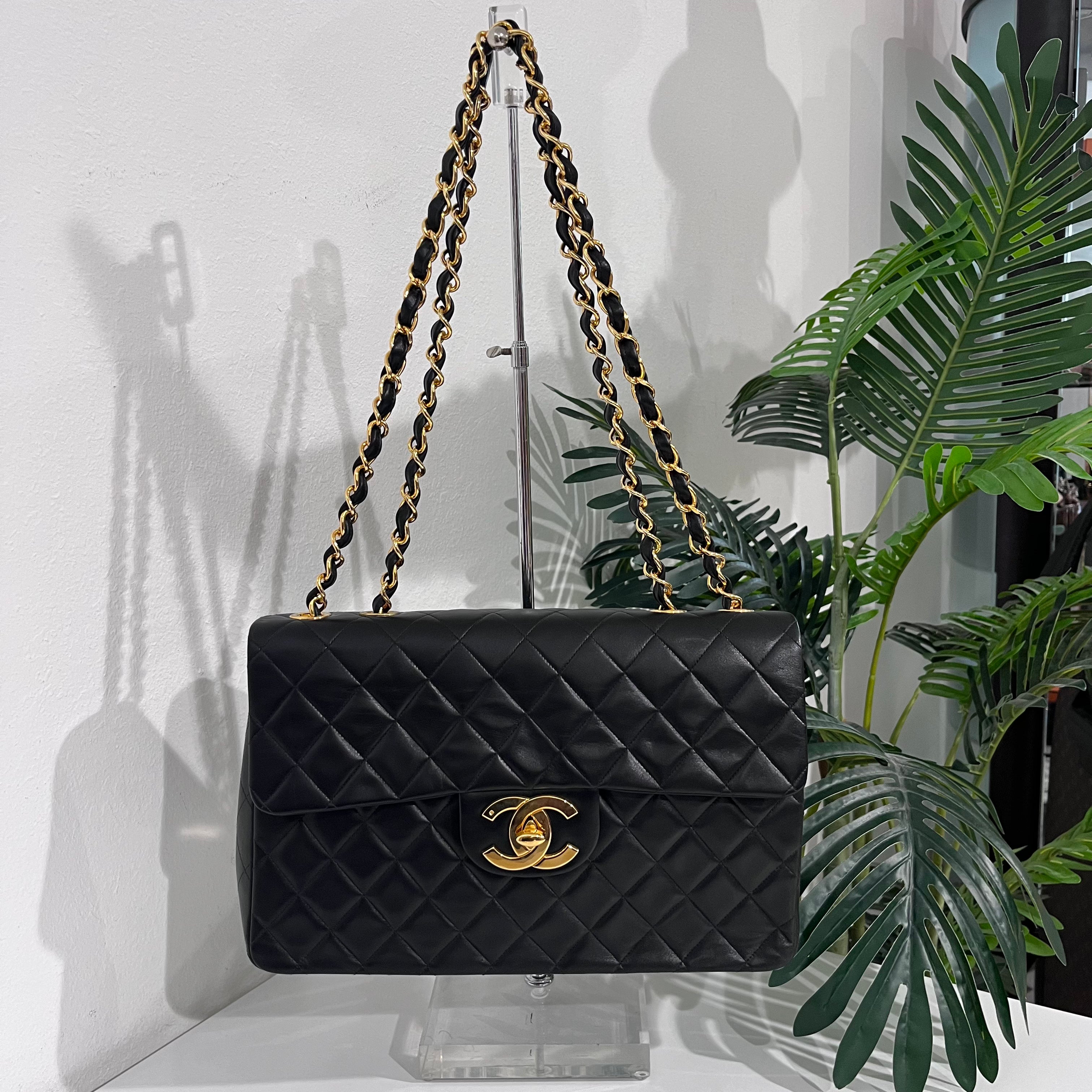 Chanel Vintage Black Maxi Classic Flap Bag