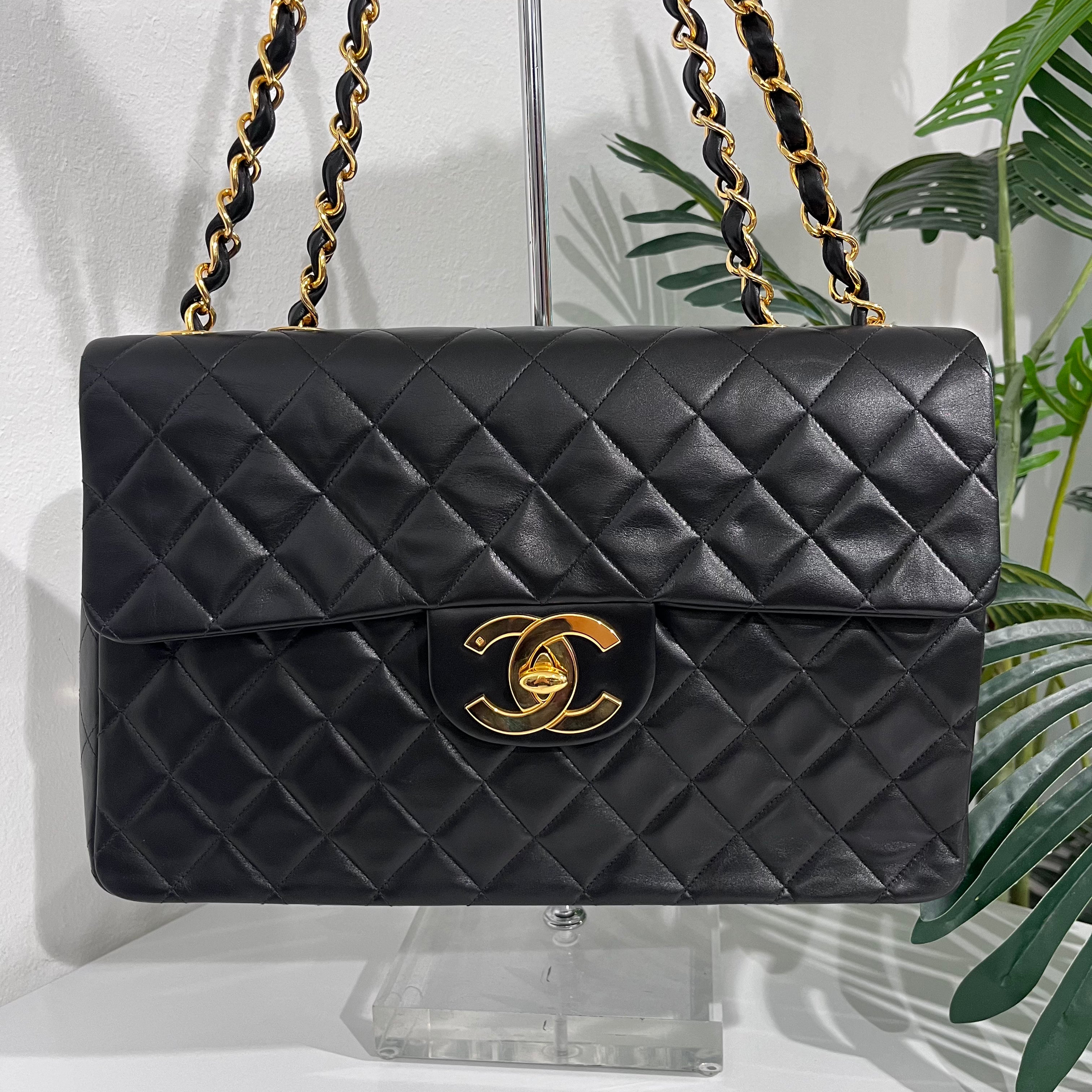 Chanel Vintage Black Maxi Classic Flap Bag