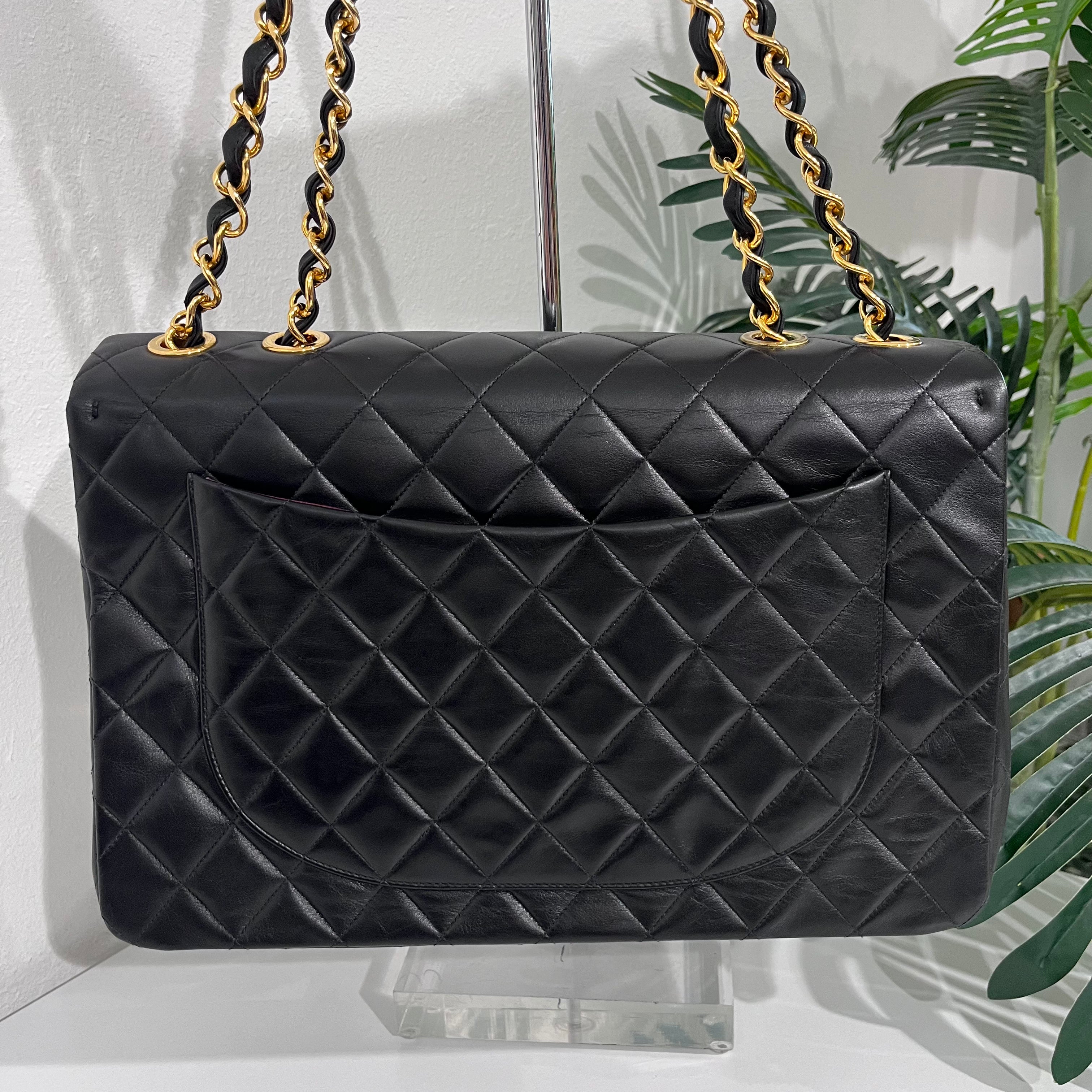 Chanel Vintage Black Maxi Classic Flap Bag