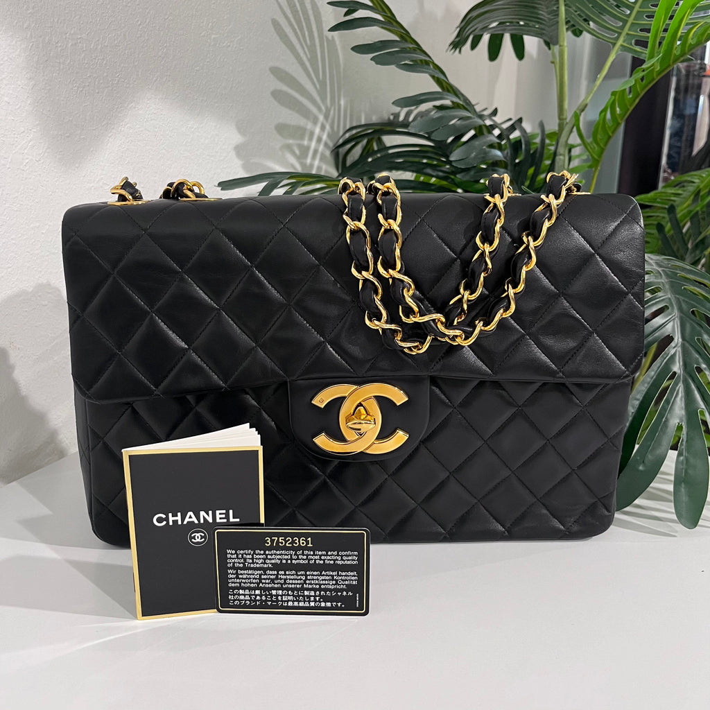 Chanel Vintage Black Maxi Classic Flap Bag
