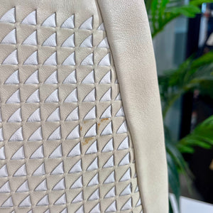 Bottega Veneta Cream & White Intrecciato Shoulder Bag