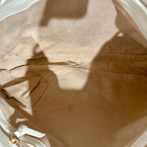 Bottega Veneta Cream & White Intrecciato Shoulder Bag
