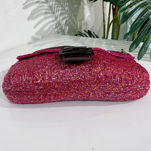 Fendi Red Beaded Baguette