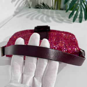 Fendi Red Beaded Baguette