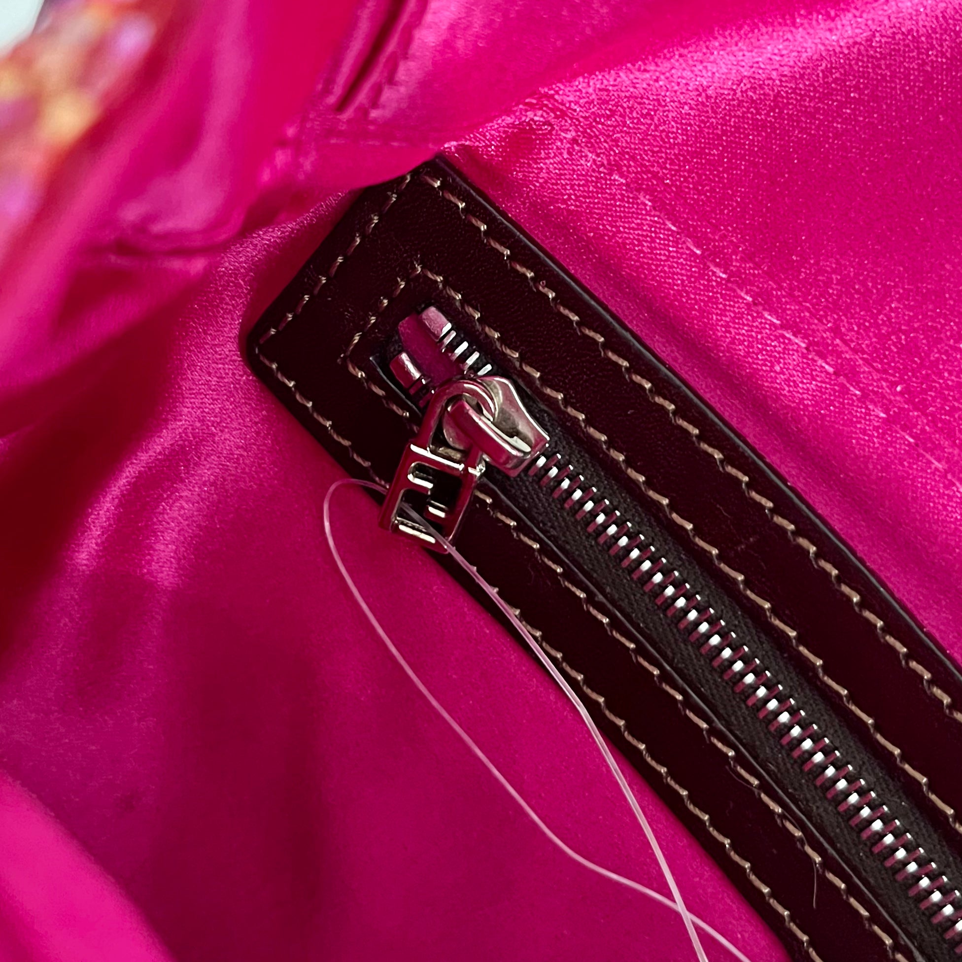Fendi Red Beaded Baguette