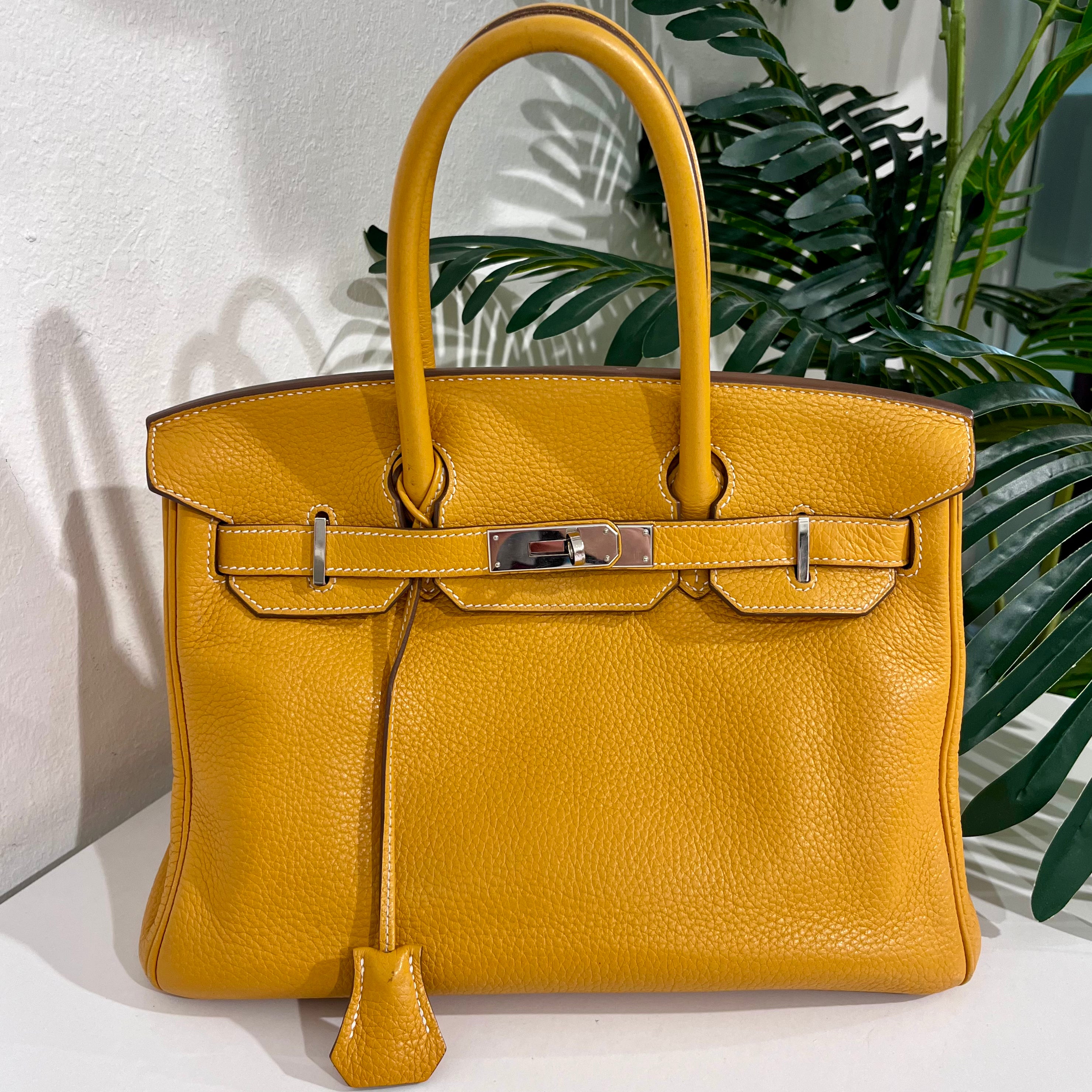 Hermes Birkin 30 Jaune D'or Clemence