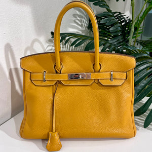 Hermes Birkin 30 Jaune D'or Clemence