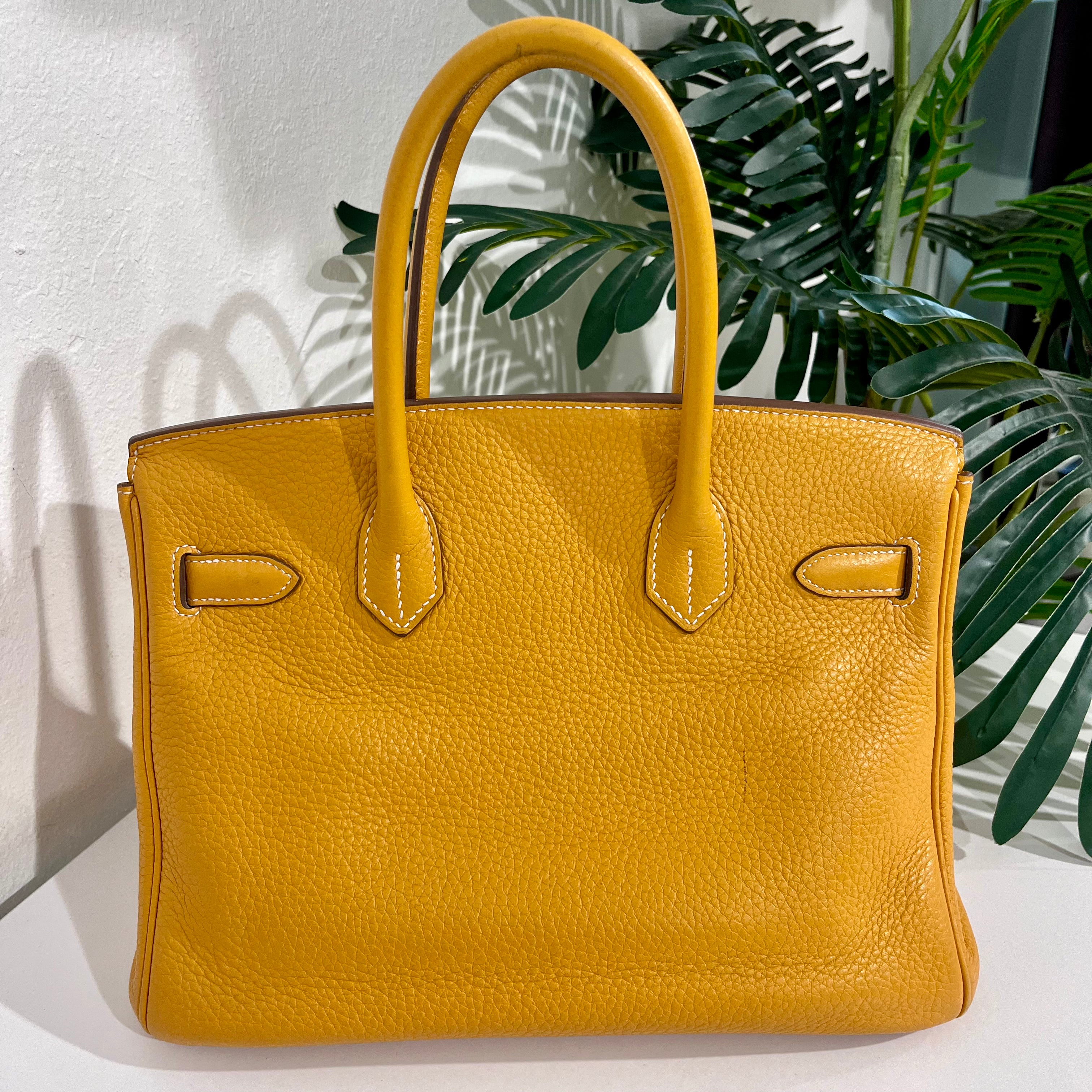 Hermes Birkin 30 Jaune D'or Clemence