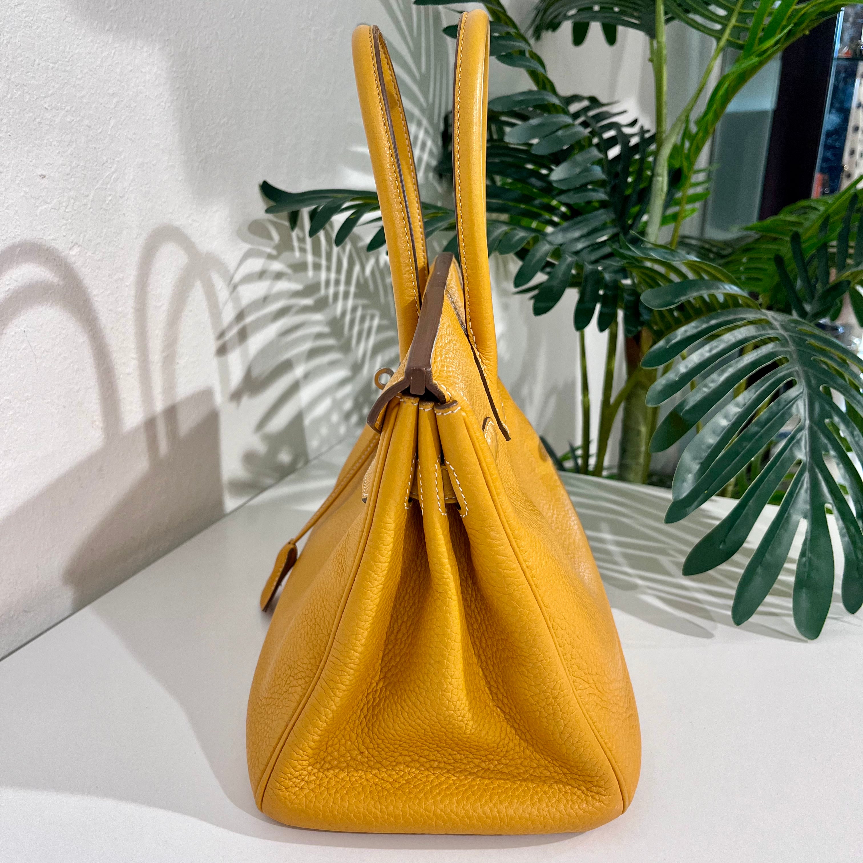 Hermes Birkin 30 Jaune D'or Clemence