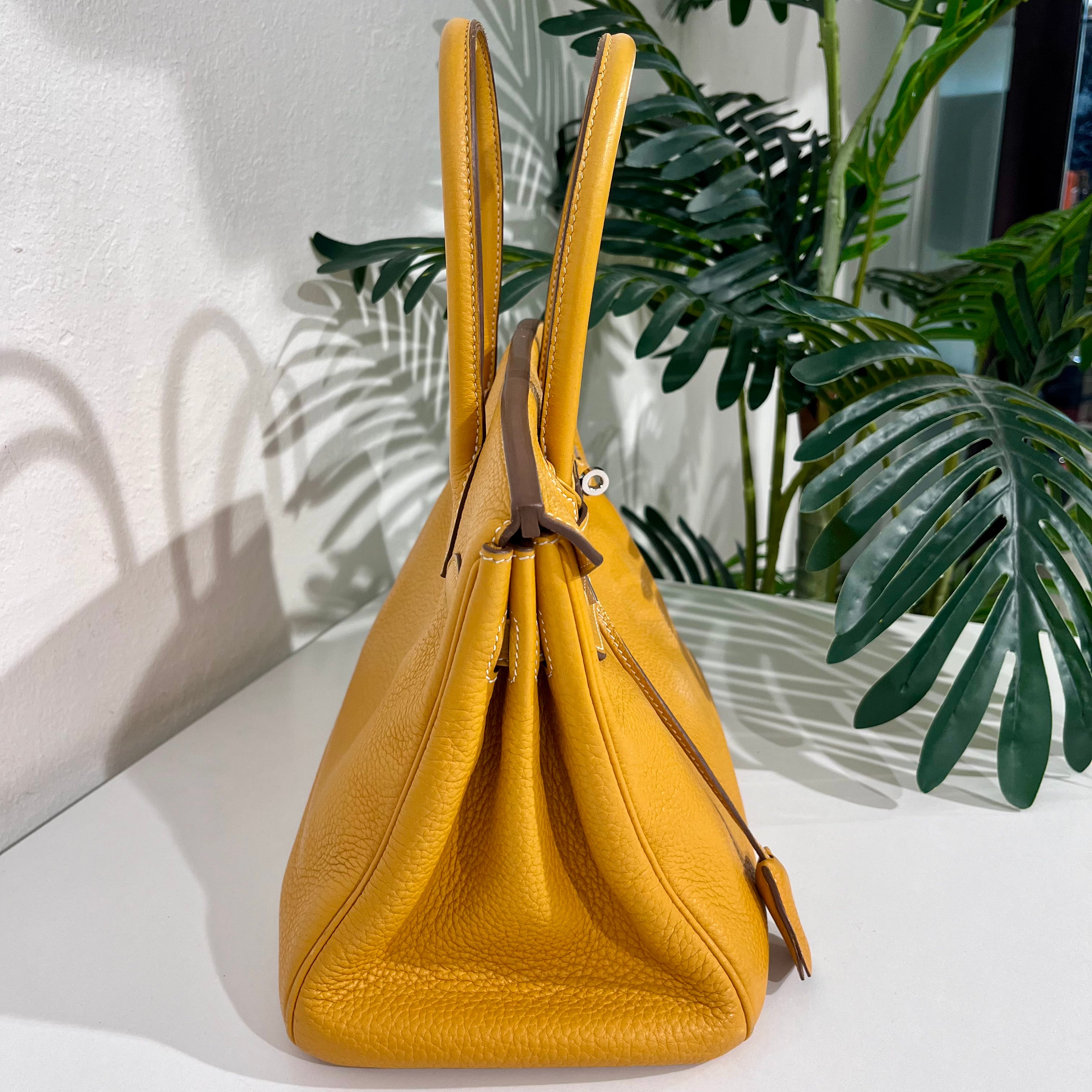 Hermes Birkin 30 Jaune D'or Clemence