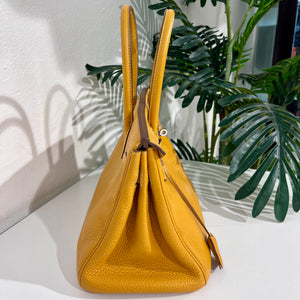 Hermes Birkin 30 Jaune D'or Clemence