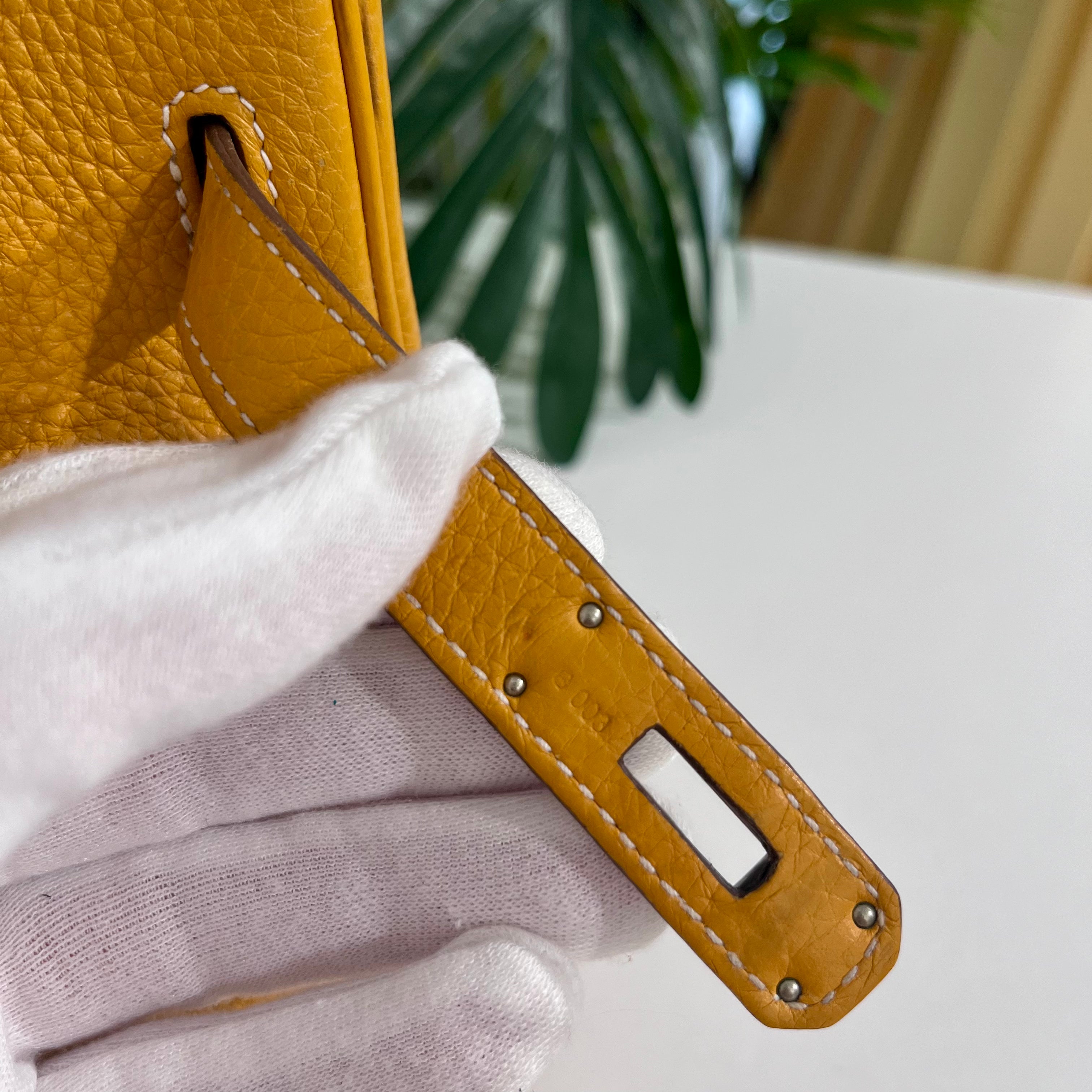 Hermes Birkin 30 Jaune D'or Clemence