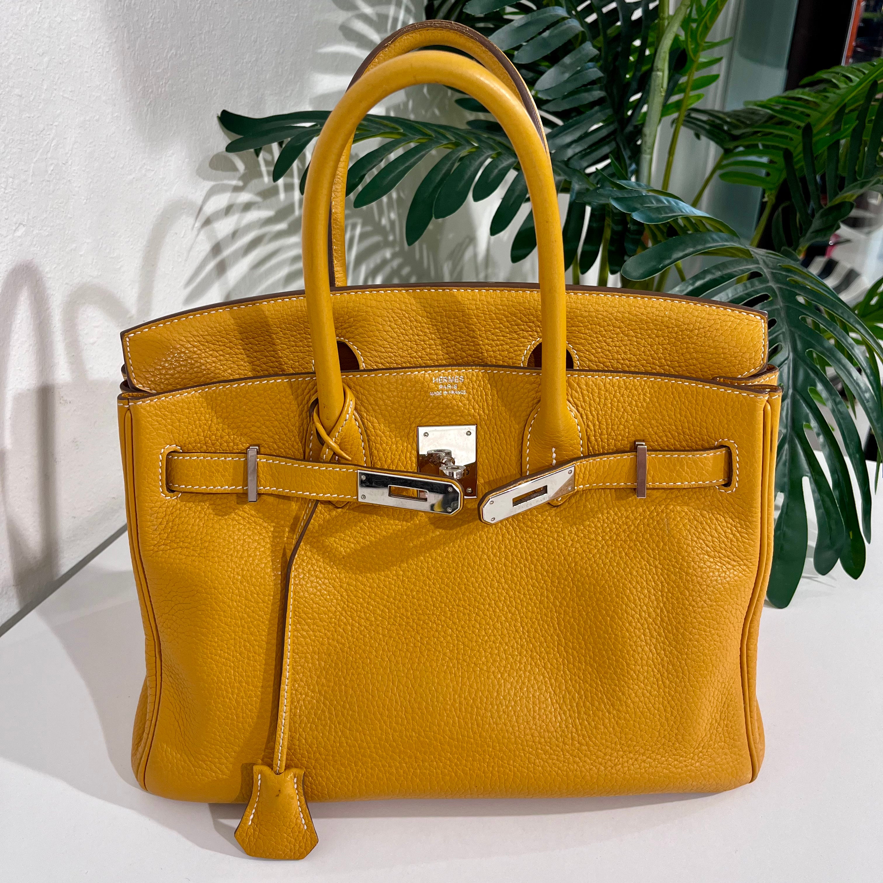 Hermes Birkin 30 Jaune D'or Clemence