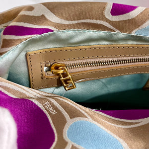 Fendi Vintage Psychedelic Swirl Satin Baguette