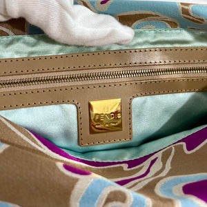 Fendi Vintage Psychedelic Swirl Satin Baguette