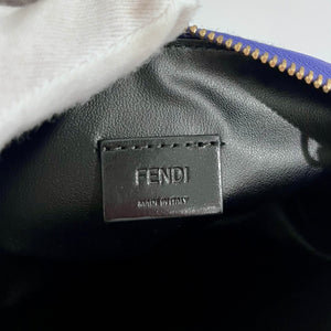 Fendi Purple Nylon "Spell-Out" Cosmetic Pouch