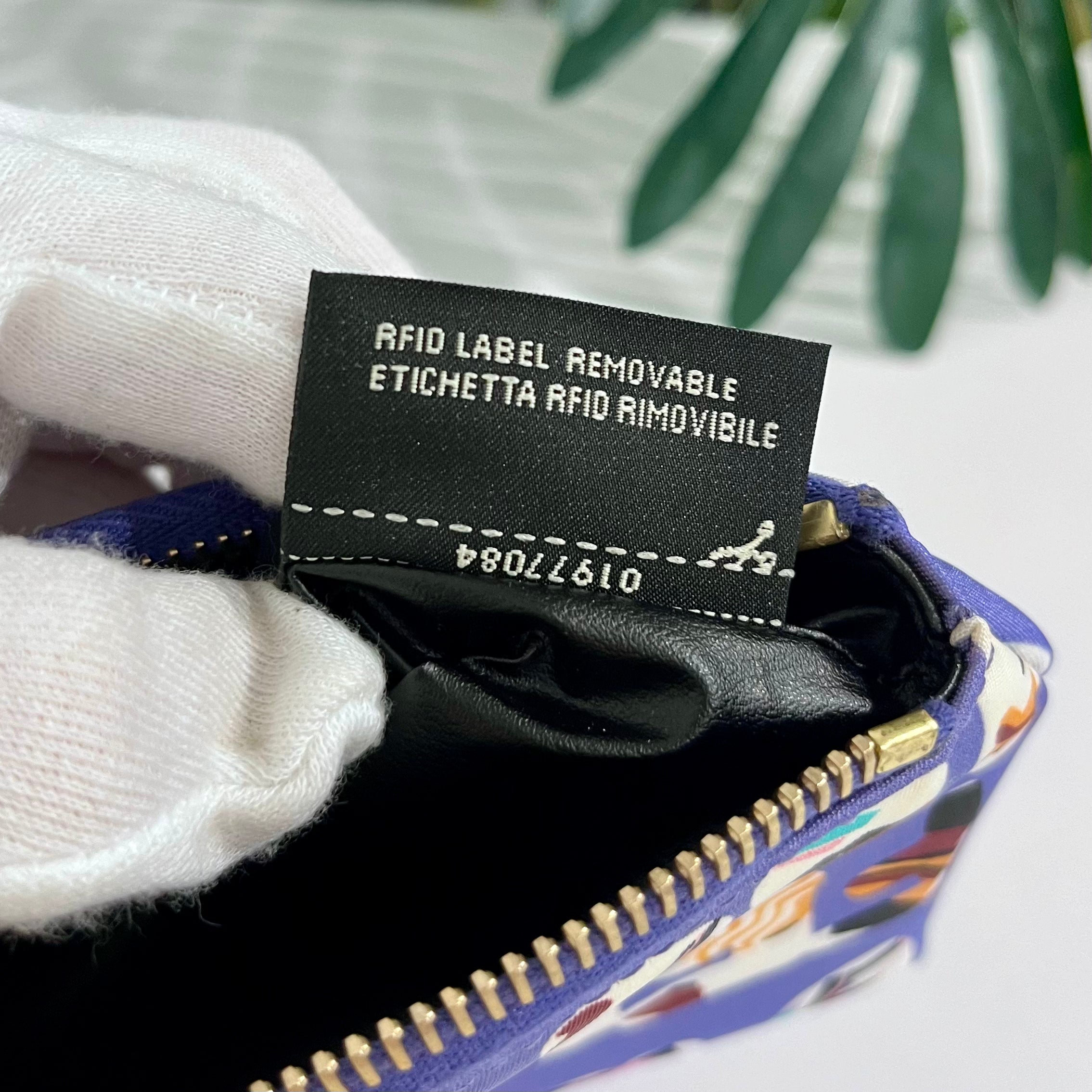 Fendi Purple Nylon "Spell-Out" Cosmetic Pouch