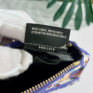 Fendi Purple Nylon "Spell-Out" Cosmetic Pouch