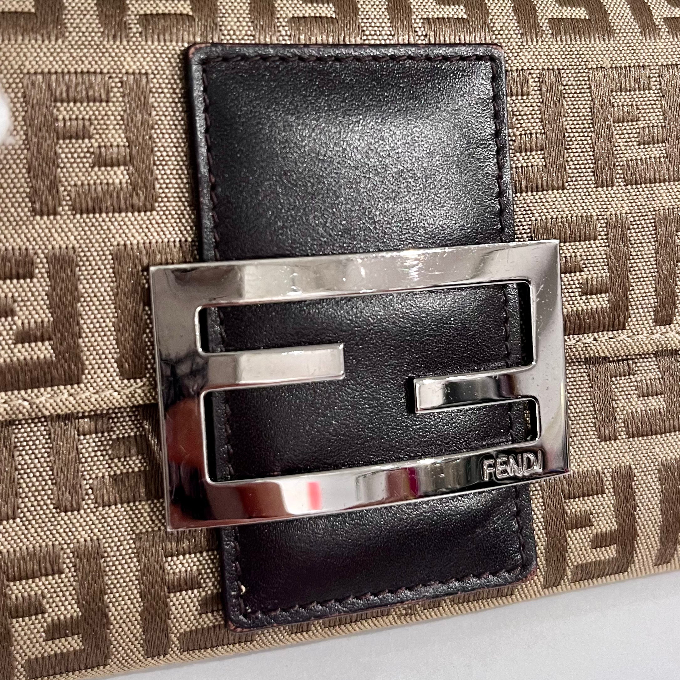 Fendi Brown Zucchino FF Monogram Canvas Wallet with Box