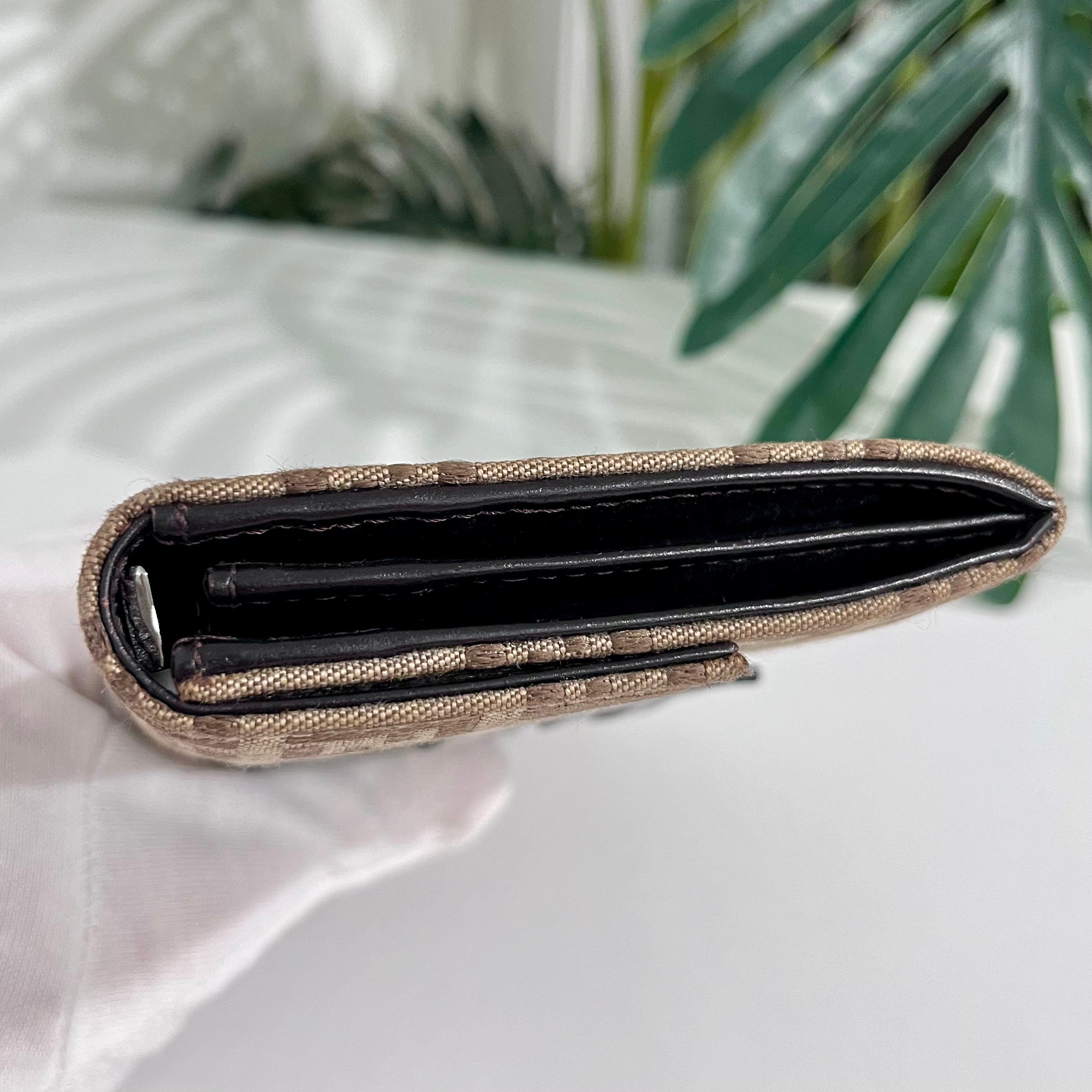Fendi Brown Zucchino FF Monogram Canvas Wallet with Box