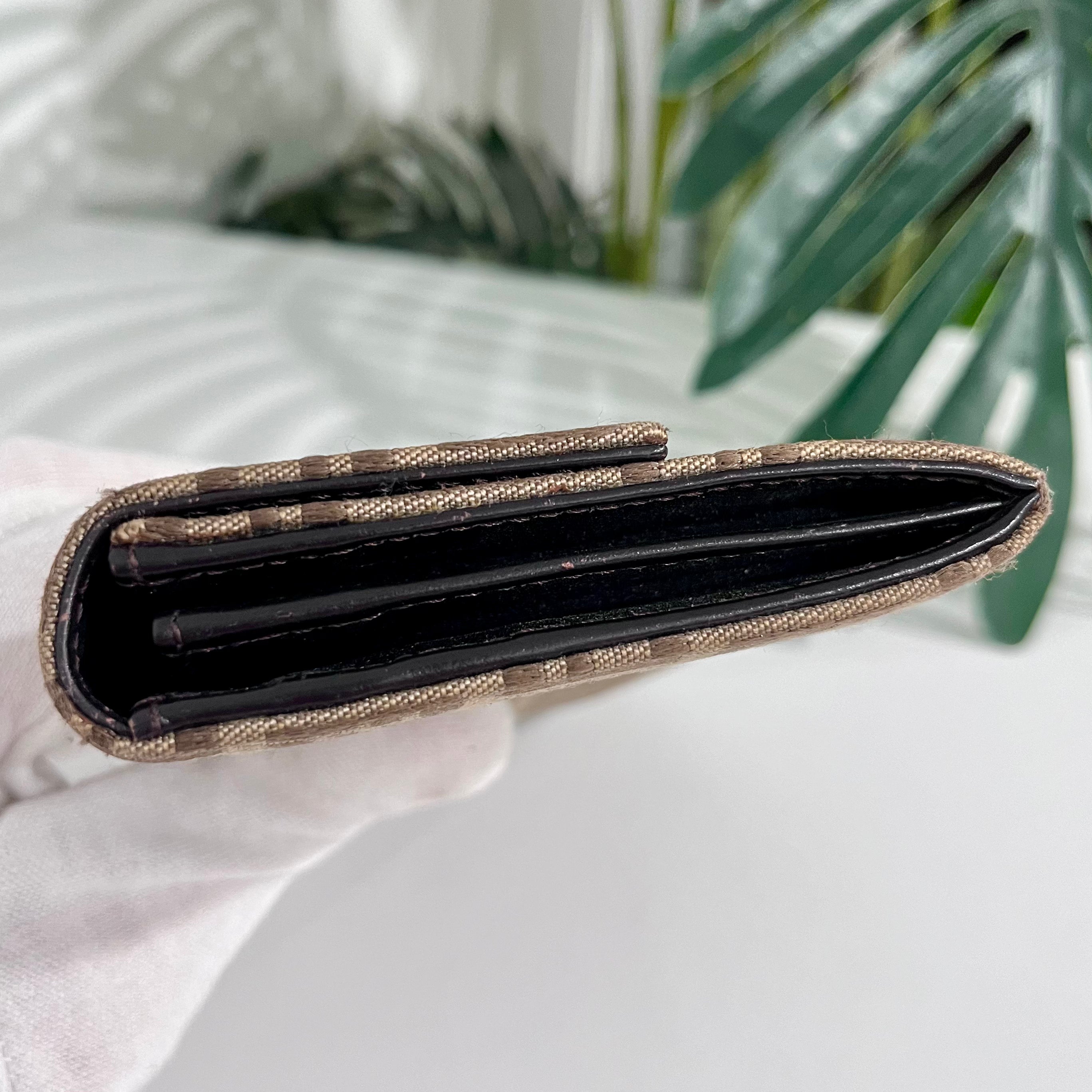 Fendi Brown Zucchino FF Monogram Canvas Wallet with Box